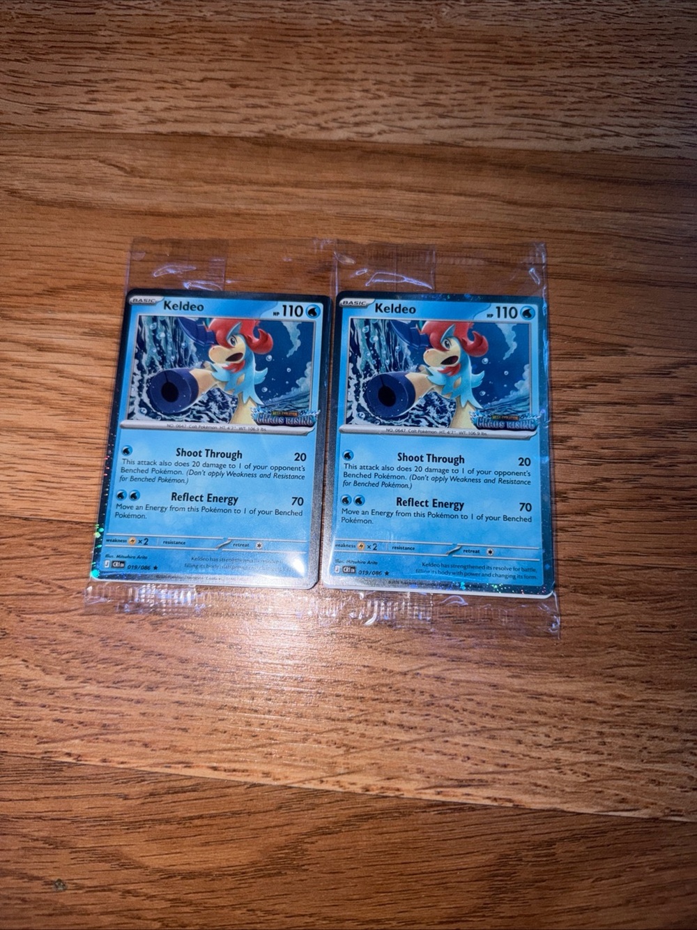 Keldeo X2 (Chaos Rising Stamped) 019/086 (Sealed) Promo POKEMON (2 Card Lot)